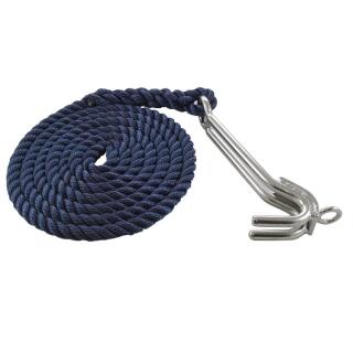 Kettenkralle mit gespleißtem Seil Edelstahl A4/PP für Kette 8mm, Seil 14mm (3m) 1 Stück