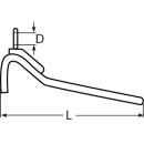 Kettenkralle mit gespleißtem Seil Edelstahl A4/PP für Kette 8mm, Seil 14mm (3m) 1 Stück