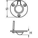 Einlasgriff rund Edelstahl A4 50x10mm 1 Stück