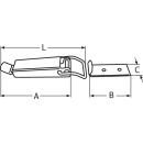 Spannverschluss Edelstahl A2 194mm 10 Stück