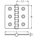 Scharnier Edelstahl A2 60x60mm 10 Stück