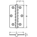 Scharnier Edelstahl A2 50x80mm 5 Stück