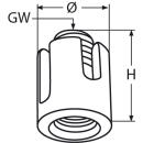 Kreuzklemme mit Durchgangsgewinde Edelstahl A4 3mm M10 10 Stück