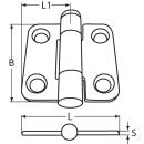 Scharnier mit Halteautomatik Edelstahl A4 38x42mm 2 Stück