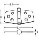 Scharnier mit Halteautomatik Edelstahl A4 76x42mm 2...