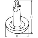 Pilzanker mit Schäkel Stahl/PVC blau beschichtet 4,5kg 1 Stück