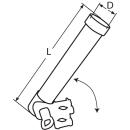 Angelrutenhalter für Reling, verstellbar Edelstahl A4 285mm, für Rohr 30mm 1 Stück