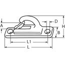 Fenderhaken mit Schnappsicherung, schmal Edelstahl A4...