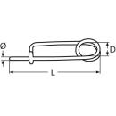 Fokkernadel Edelstahl A4 2x60mm 50 Stück