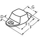 Magnet-Türhalter, schwenkbar, mit Aufbauplatte Edelstahl A4 Haltekraft 3,3 kg 1 Stück