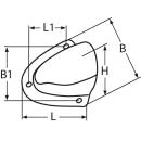 Minilenzer Edelstahl A2 64x66mm 10 Stück