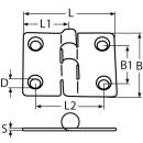 Scharnier Edelstahl A4 52,5x49,5mm 2 Stück