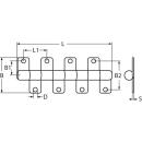 Scharnier mit Halteautomatik und langen Flügeln Edelstahl A4 79,2x45mm 2 Stück