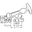 Haubenhalter Edelstahl A2 76x34mm 1 Stück