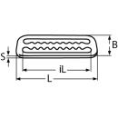 Gurtschnalle mit verzahntem Steg Edelstahl A4 60x23,5mm,...