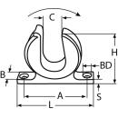 Angelrutenhalter Alu 2-teilig, Innendurchmesser 39mm 1 Stück