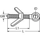 Augbolzen mit Flügelmutter Edelstahl A4