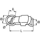 Sprenger Gurtschnellverschluss mit D-Ring Edelstahl A2 65mm, für Gurtbreite 20mm 1 Stück