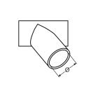 T-Stück, 60Grad Edelstahl A4 für Rohr 25mm, Rechts 1 Stück