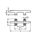 Klampe rund mit 4 Bohrungen Edelstahl A4