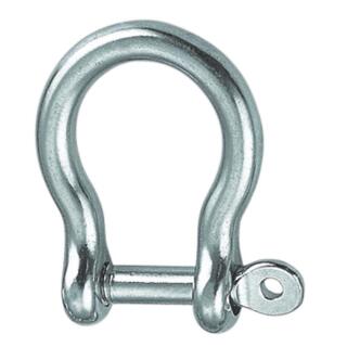 Rundschäkel, geschweift mit unverl. Bolzen Edelstahl A4 8mm 10 Stück