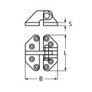 Scharnier Edelstahl A4 65x74mm 2 Stück