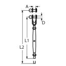 Wantenspanner Toggle-Terminal Edelstahl A4