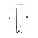 Steckbolzen Edelstahl A4 12x75mm 1 Stück