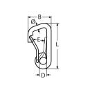 Karabinerhaken mit Bügel Edelstahl A4