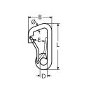 Karabinerhaken mit Bügel Edelstahl A4 8mm 10 Stück