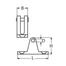 Verdeckbeschlag Edelstahl A4 56x17mm 5 Stück