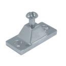 Verdeckbeschlag Seitenplatte Edelstahl A4 50x23mm 5...