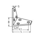 Winkel, dreieckig Edelstahl A2 41x25mm 10 Stück