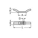 Flaggenklampe Edelstahl A2