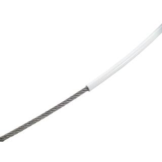 Edelstahldrahtseil 7x7 PVC weiß ummantelt Edelstahl A4/PVC 4/6mm 250 Meter