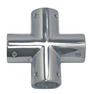 4-Wege-Relingeckverbinder Edelstahl A4 für Rohr 22mm 1 Stück