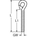 Hakenschraube mit Rechtsgewinde Edelstahl A4 M12 5...