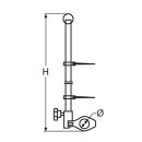 Flaggenstock mit Halter für Reling Edelstahl A2/Kunststoff