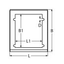 Abdeckkappe für Steckdose Edelstahl A4 115x125mm 1 Stück