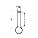 Steckbolzen mit Kugelsicherung Edelstahl A2 8x53mm 5...