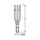 Harpunenspitze Delta Dreizack Edelstahl A4 110mm M6 5...