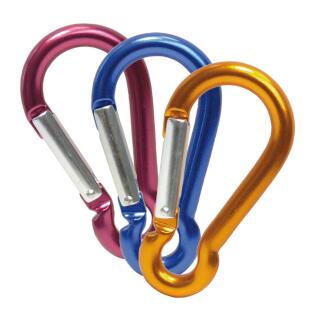 Alu-Karabinerhaken 5x50mm schwarz 10 Stück