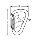 Alu-Karabiner mit Drehverschluss