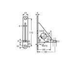 Kombi-Wandkonsole Edelstahl A4 135x90mm Typ A 1 Stück