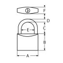 Marine Vorhängeschloss Edelstahl A4/Messing...
