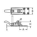 Überfallscharnier, abschließbar Edelstahl A4...