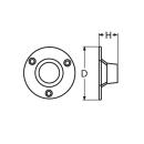 Türpuffer Edelstahl A4/Gummi 48mm 1 Stück