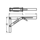 Tischplattenhalter, klappbar Edelstahl A2 305x165mm 1...