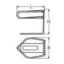 Flaschenhalter für Wandmontage Edelstahl A2 140x100x120mm 1 Stück