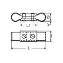 Haltegriffverbinder Doppelschelle Edelstahl A2